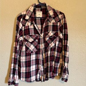 Zara Red and Black Checkered Shirt
